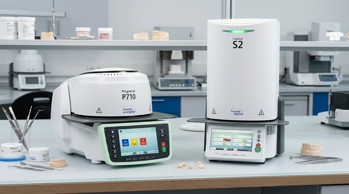 Programat P710 and S2 dental ceramic furnaces used for restorative dentistry and laboratory fabrication
